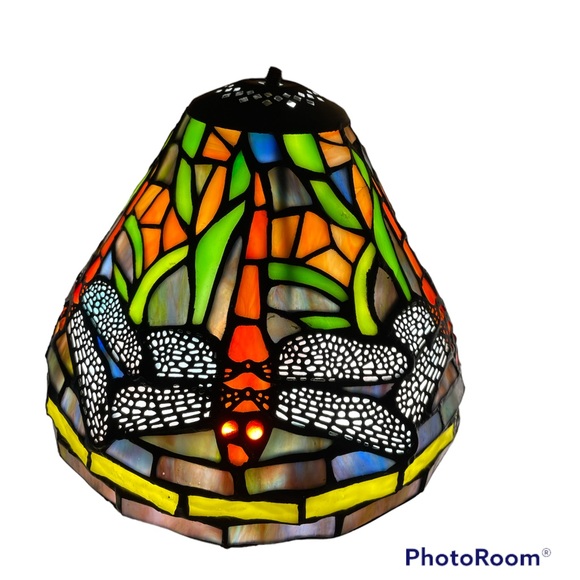 Accents Tiffany Style Stain Glass Dragonfly Lamp Shade Poshmark